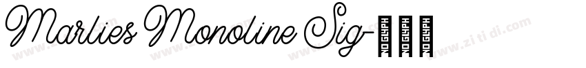 Marlies Monoline Sig字体转换